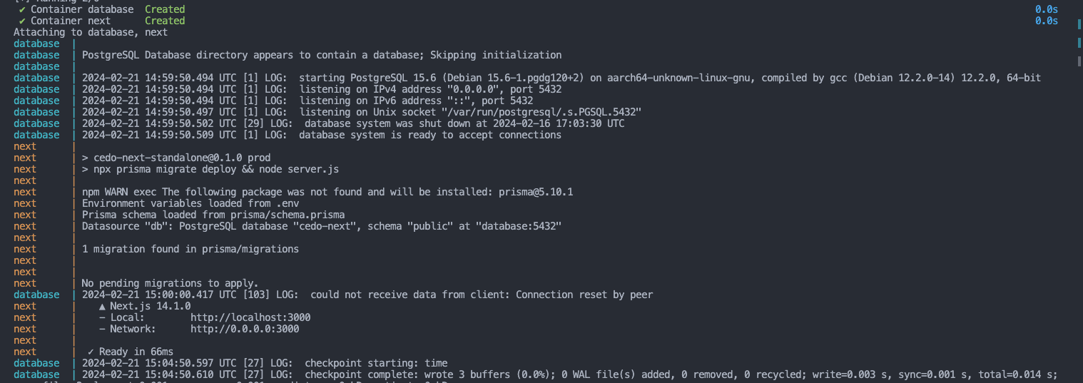 Next standalone, doker, prisma, postgres